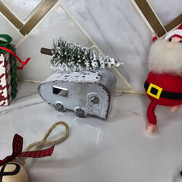 Christmas tree ornament lot santa Sled stocking monograms lighthouse camper - Picture 8 of 16